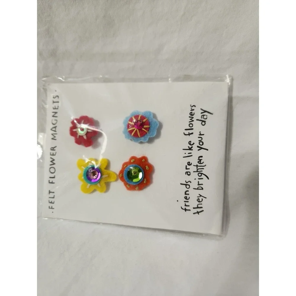 Felt Flower Magnets‎ By Nature Life New In Package